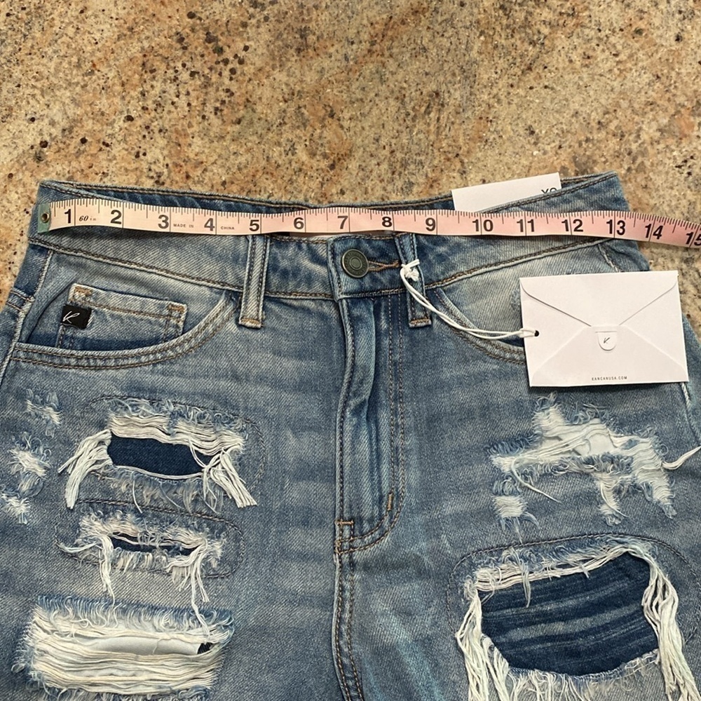 KanCan Brand New Jean Shorts Distressed XS Extra Small - Picture 7 of 9